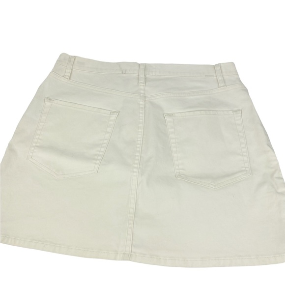 NWT Frame Denim Coated Off White Mini Skirt Size 30 - Picture 9 of 13